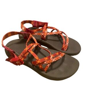 Chaco Z/Cloud X2 Remix Orange Geometric Classic Strappy Sandals